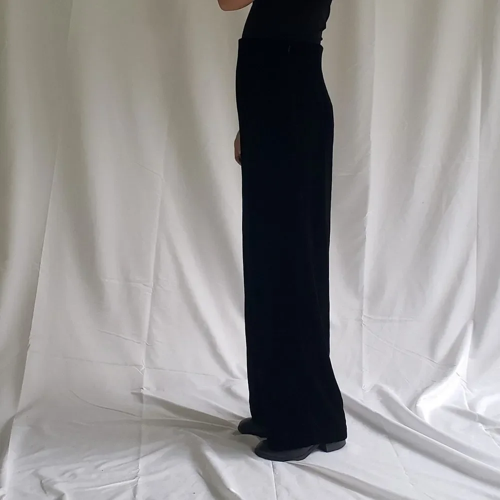 90s‎ Silk Black Velvet Pants